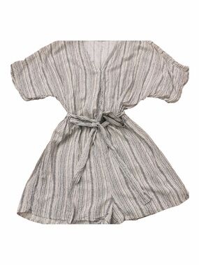 Striped Gray Romper Size M